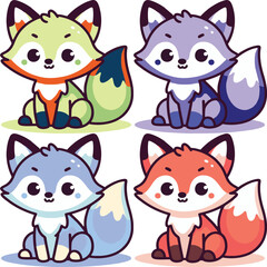 Cute Fox with big eyes, cute and curious animal, perfect for childrens books, wildlife magazines, and naturethemed designs.