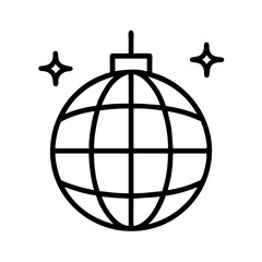 Disco ball vector icon illustration for party event celebration and dance club decoration and entertainment use