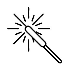 Sparkler firework vector icon illustration for celebration festive party event new year holiday christmas design