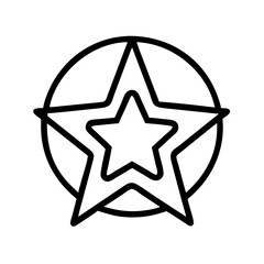 Star icon vector illustration with circle outline for graphic design and decoration elements symbol 