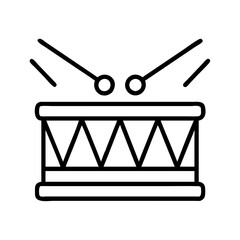Drum set instrument icon vector illustration for music rhythm and percussion band design and musical performance