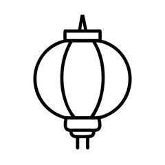 Chinese new year lantern vector drawing, traditional decoration, oriental element, festival celebration icon design