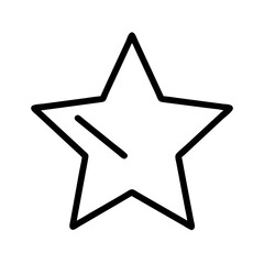 Star outline icon vector illustration symbol of success favorite rating and quality black and white design