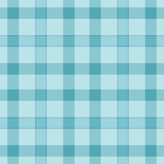 Weave plaid pattern background, print seamless fabric texture. Micro check tartan vector textile in cyan and light colors.