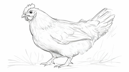 hens drawing illustration