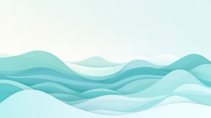 Abstract wavy background, light teal colors