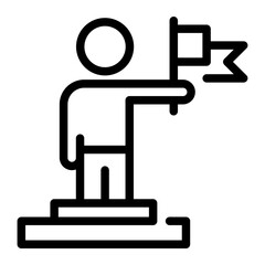 achievement and leadership  icon