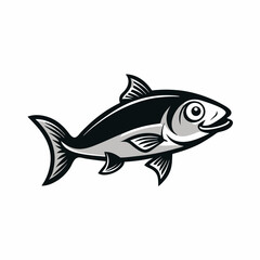 Cisco Fish Silhouette Vector Black and White Drawing Illustration