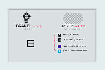 :Modern creative business card and name card template vector design. Futuristic business card design.
