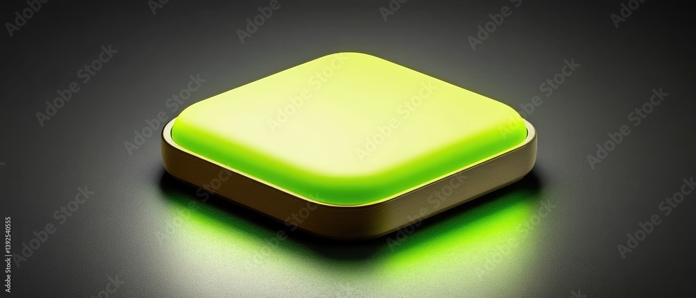 Wall mural illuminated square object