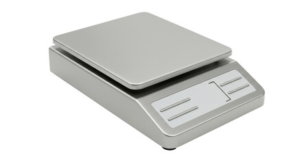 Isolated Silver Digital Kitchen Scale