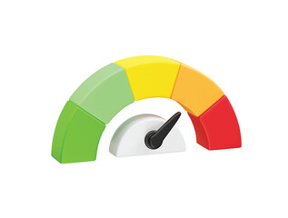 speedometer icon 3d illustration rendering. Performance meter icon 3d render 