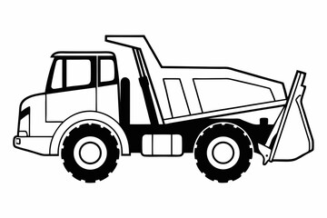 Naklejka premium dump truck vector illustration