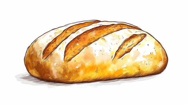 bread drawing illustration