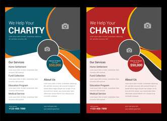 Charity flyer template , charity donation editable social media posts and Flyer, ads banner and volunteer social media post banner template