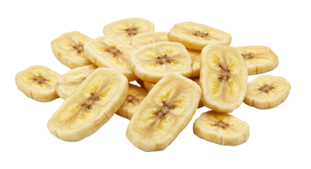 Isolated Dried Banana Slices
