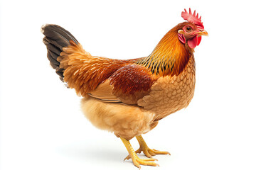 Fototapeta premium a chicken standing on a white surface
