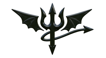 Isolated Devil Trident Logo