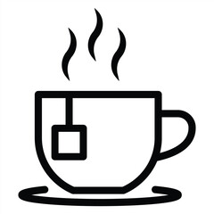 herbal tea icon with editable strokes. vector illustration