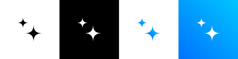 Sparkle icon vector. Ai sparkle symbol for ai generate or create button. Twinkle stars icon isolated vector symbol set. 