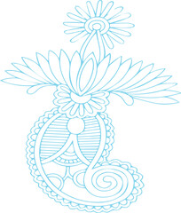 Beautiful flower art and mandala vector design