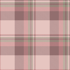 Subtle blush pink and muted green plaid pattern. Elegant textile design ideal for fashion, home decor, or website backgrounds.  Evokes a sense of calm and sophistication.