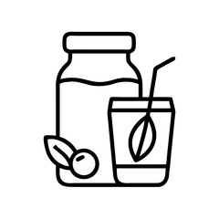 Healthy berry smoothie vector illustration for juice bar and organic food product promotion design needs