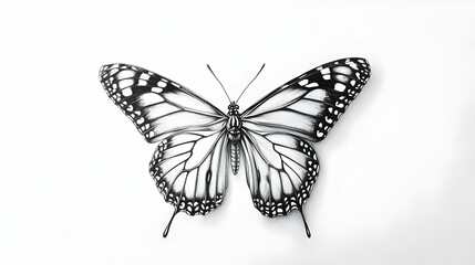 Obraz premium monarch butterfly drawing illustration