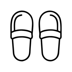 Find comfortable house slippers vector icon for relaxation and cozy indoor footwear design element needs