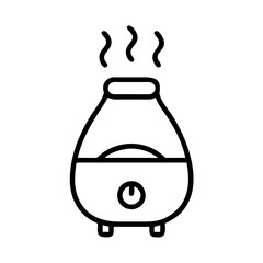 Aroma diffuser humidifier vector icon illustration for aromatherapy and air purification design concept