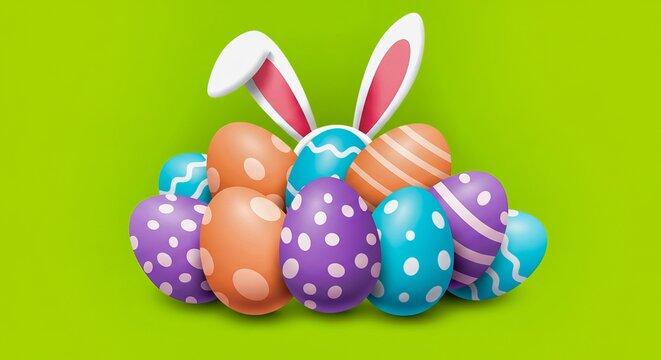 Huevos de Pascua con orejas de conejo