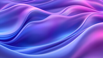 Obraz premium waves in vibrant blue and purple tones with a smooth, liquid-like texture 