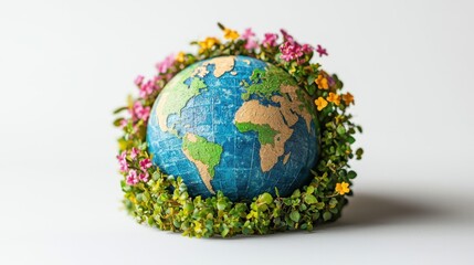 Exploring miniature globes with eco-symbols for global sustainability