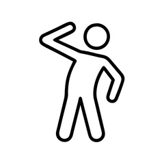 Person stretching exercise silhouette vector illustration for fitness and wellness activities design 