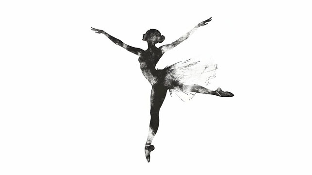 drawing ballet dancer illustration