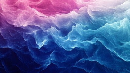 Obraz premium waves with a vibrant gradient blend of cyan, magenta, and deep indigo 