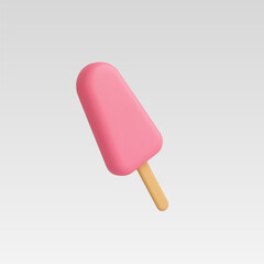 3d Realistic Ice Cream Icon Vector Illustration
