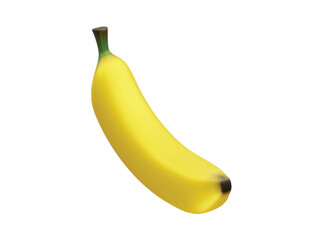 banana icon 3d rendering illustration