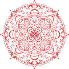 Beautiful Mandala Art and Vector Mandala Design Image.