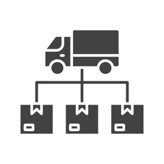 Multiple Delivery Points icon vector image. Suitable for mobile apps, web apps and print media.
