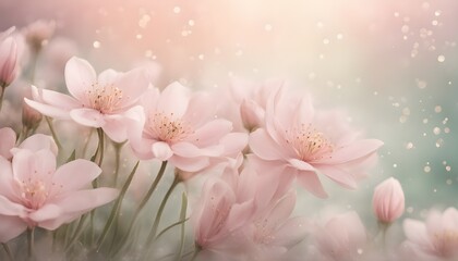 serene wildflower field with a soft, glowing ambiance