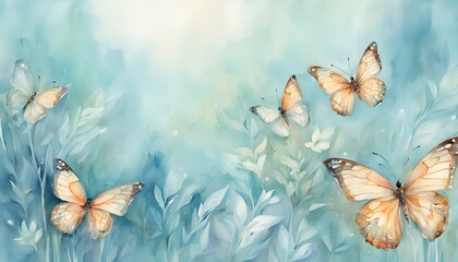 delicate butterflies fluttering in a gentle scene