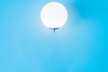 Illuminating sphere light fixture modern interior photography minimalist design aesthetic viewpoint bright concept