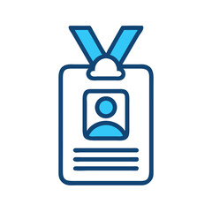 Fototapeta premium ID Badge Representing User or Credentials Icon Design