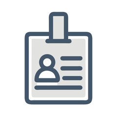 ID Badge Representing User or Credentials Icon Design