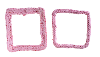 knit  crochet  photo  frame from recycled t-shirt yarn