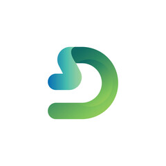 D gradient logo