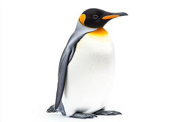 Fototapeta premium a penguin is standing on a white surface