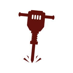 Jack hammer icon logo vector illustration