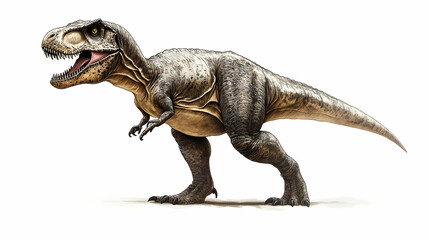 Obraz premium drawing a dinosaur cartoon illustration